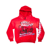 Load image into Gallery viewer, Stay Wavy &quot;Studios&quot; Pull over hoodie (Washed Red)
